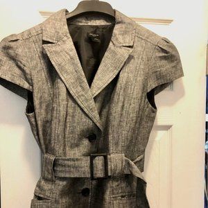 Ann Taylor Grey Linen Summer Skirt Suit